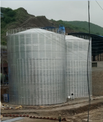 山东粮食钢板仓的安装全过程不用热焊接